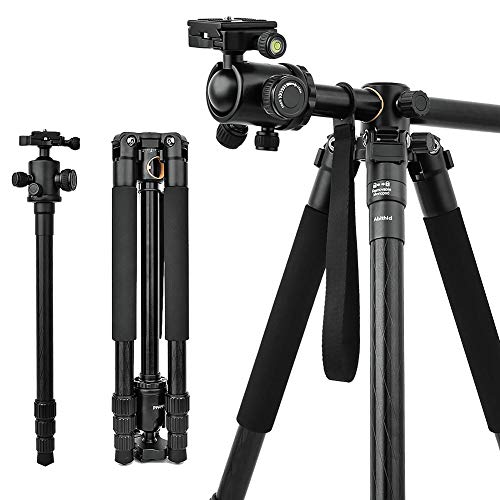 Horizontal Tripod,62''Camera Tripod & Monopod for DSLR, Professional