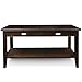 Leick Home 10504 Laurent Two Drawer Coffee Table with Shelf, Chocolate Cherry