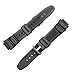 OliBoPo Waterproof Natural Resin Replacement Watch Band for Casio AQ- S800W SGW-300H MRW-200H AE-1200 W-800H W-735H (Black)