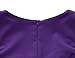 MUXXN Women's 1950s Vintage Retro Capshoulder Party Swing Dress (S, Purple)