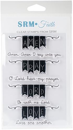 SRM Stickers Bible Banners Journaling Stamp, 5.5 x 4.25, Clear