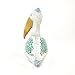 WonderMolly Coastal Collection Animal Life Resting Pelican with Crushed Glass Accent Figurine