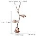 Gmai Vintage Rose Flower Pendant Necklace Lovers Birthday Friendship Jewelry Gift (Rose Gold)