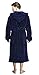 Arus Men's Hooded Fleece Bathrobe Turkish Soft Plush Robe
