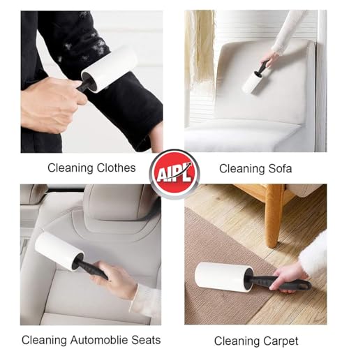 AIPL Lint Rollers Tape for Pet Hair, Sticky, Remover for Couch, Clothes Furniture and Carpet. Dog Hair Remover Cat Hair, Animal Fur, Fuzz. 2 Large Lint Rollers 2