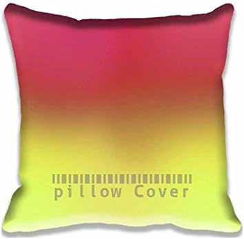 Home Decorative Accent Throw Pillow Cover Cool Lemonade Pink Red Yellow Gradation Blur Cushion Case Pillow Sham for Sofa(No Pillow)16X16inch