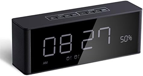 Alarm Clock Radio with Bluetooth Speaker, Digital FM Radio, Stereo Sound, Night Light, Manual Dimmer, Snooze, Large LED Display- A Good Choice for Daily Use and Recreation