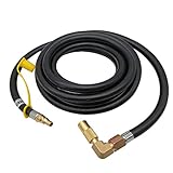 MENSI Propane Elbow Adapter Fitting with Extension Hose 12Ft RV Quick-Connect Kit for Blackstone 17