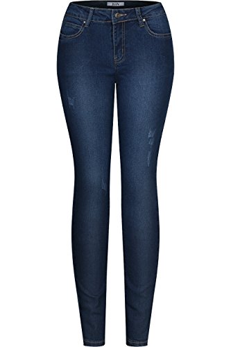 2LUV Women s Stretchy 5 Pocket Blue Denim Skinny Jeans Blue Denim 5