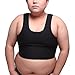 EUBUY Women's Les Lesbian Hook Short Chest Breast Binder Vest Top Black