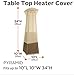 Classic Accessories Veranda Water-Resistant Pyramid Table Top Patio Heater Cover, 10 x 10 x 34 Inch