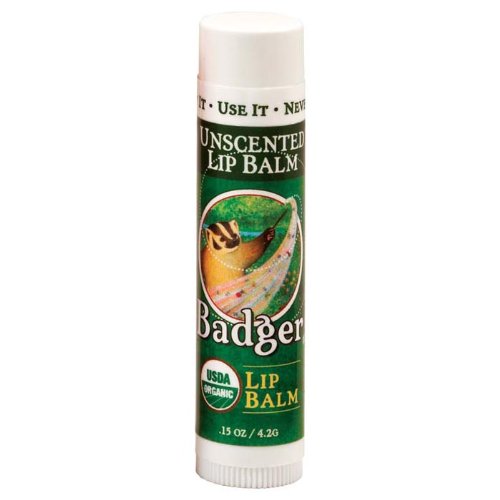 Badger Organic Lip Balm Stick Unscented -- 0.15 oz Badger Organic Lip Balm Stick Unscented -- 0.15 oz