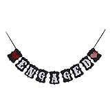 Engaged Banner Wedding Party Bunting Garland Engagement Decoration