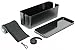 Cable Management Box Organizer - Large Size, Best for Home Office and Entertainment Center with Free Neoprene Sleeve and Hook & Loop Cable Tie - Black