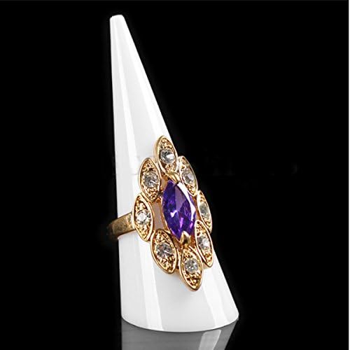 Cone Frosted Acrylic Finger Cone Fingertip Ring Stand for Retail Store-Soild- Frost White (10units/lot)