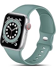 Nofeda Bands Compatible with Apple Watch Band 40mm 44mm 42mm 38mm iWatch bands women men, Soft Silicone Sport Strap Replacement for Apple Watch Series 3 SE iWatch Series 6 5 4 3 2 1