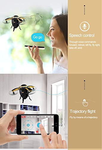 RC Drone with WiFi Camera Live Video Insaneness 2.4G WiFi FPV Rugby UAV RC Drone Quadcopter with 720P HD Camera (Black) - Thumbnail 2
