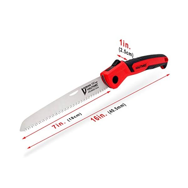 HAUTMEC Klappbare Astsäge HT0135-UK – Handgartensäge, rutschfeste Griffe und Sicherheitsverschluss – Bild 7