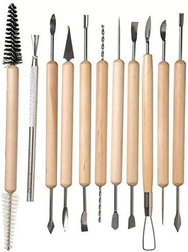 TONY STARK Ceramic Clay Tools Modeling Tools for Craft and Decoration Clay Modeling Ceramic Clay Tool Sculpting Set of 11