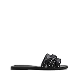 ALDO Women's Elenaa Flat Sandal, Black Combo, 7.5