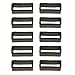 MonkeyJack 10pcs 20mm Watch Band Strap Keeper Loop Black Rubber