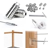 Muzata 40Pack 1/8" Invisible Cable Railing Kit