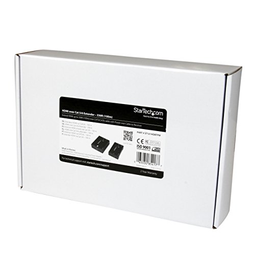 StarTech.com HDMI over CAT5 HDBaseT Extender - Power over Cable - Ultra HD 4K - 330 ft (100m)