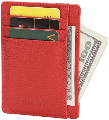 XINGSd Minimalist Credit Card Holder Front Pocket RFID Blocking Leather Wallets for Men & Women