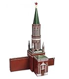 KERANOVA Clever Paper Historic Buildings The St. Nicholas Tower (Moscow Kremlin) 3D Puzzle, 22 x 11 x 30 cm