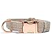 KUYOUGOU Heavy Duty Dog Collar and Leash (6.6′), Stylish Design with Rose Gold Set, 3 Adjustable Lengths, for Medium to Large Dogs (Beige)thumb 2
