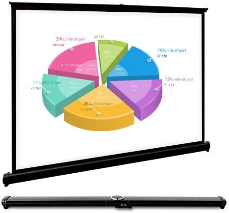 Mileagea Mini Table Screen Outdoor Business Portable Movie Screens 40 Inch 4:3 Home Cinema Projector Screen with PVC Fabric Matte White