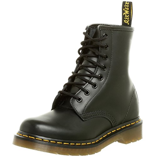 Dr. Martens Womens 1460W Originals Eight-Eye Lace-Up Boot, Black Smooth Leather, 10 M US/ 8 UK