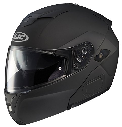 HJC SY-MAXBT III Bluetooth Modular Motorcycle Helmet (Matte Black, Large)
