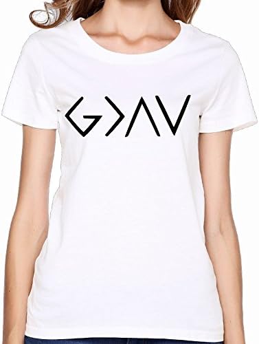 LANGEGE Women's God is Greater Than The Highs and Lows Short Sleeve Round Neck T-Shirt Casual Blouse