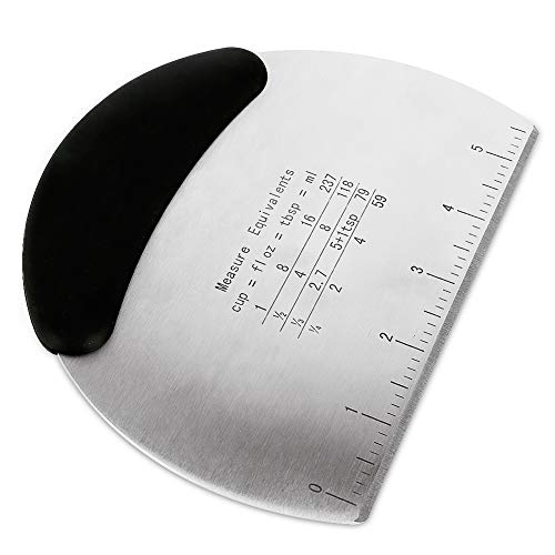 Circle Cookie Cutters Dough Scraper, Bosiwee Bench Scraper and Pastry Cutter Dough Scraper and Bowl Scraper Tool
