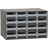 Akro-Mils 19416 16 Drawer Steel Parts Storage Hardware and Craft Cabinet, (17-Inch W by 11-Inch H by 11-Inch D), Black (1-Pack)