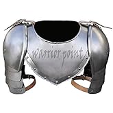 Medieval Iron Gorget Spaulders Arm Shoulder Set Viking Crusader Pauldrons Armor