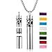 Multifunctional Essential Oil Necklace - Aromatherapy Essential Oil Diffuser Necklace, Stainless Steel Perfume Oil Locket Pendant Enhancers Necklaces with 8 Pads, Birthday Jewelry Gifts for Women