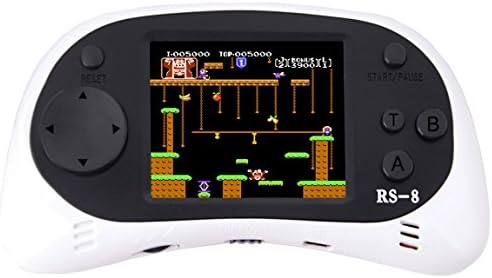 Kids Handheld Game Console Retro Video Game Player Portable Arcade Gaming System Birthday Gift for Children Travel Holiday Recreation 2.5" Color LCD Screen 8 Bit 260 Classic Games (White)