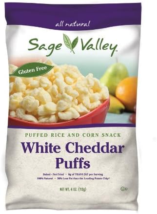 Sage Valley Puff, White Cheddar, 4-Ounce (Pack of 12)