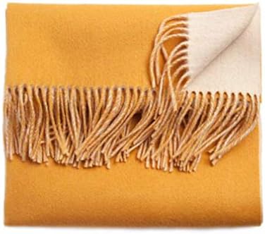 MLNR Pure Cashmere Scarf Double-sided two-color Cashmere Wool Shawl Wraps - Thick Soft Pashmina Scarf Cold Weather Soft Wool Pashmina Stole Suitable for men and women