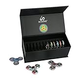 Fidget Spinner Case Holds 12 ADHD Anxiety Toys Stress Relief Fidgets Toys Organizer for Adult Kid Best Autism Hand Spinners Finger Toy Box Focus Fidgeting Restless Trispinner Boxes SCIONE
