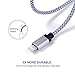 Lightning Cable, Sundix iPhone Charger Cable, 10ft Extra Long Nylon Braided Lightning to USB Charging Cord for iPhone iPod iPad Mini Air Pro (White-3Pack)