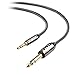 J&D 3.5mm to 6.35mm Stereo Audio Cable, Gold Plated 3.5mm 1/8 inch Male TRS to 6.35mm 1/4 inch Male TRS Copper Shell Cable with Zinc Alloy Housing, Nylon Braid for Amplifiers, 3 Feet
