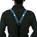 Glowseen Light up Glowing Clip on Adjustable Suspenders for Party Costume