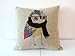 Decorbox Cotton Linen Square Throw Pillow Case Decorative Cushion Cover Pillowcase for Sofa Cute Cartoon Owl 18 