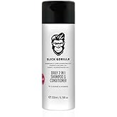 Slick Gorilla 2 in 1 Shampoo and Conditioner for Men 200ml / 6.76 fl oz | Cleans, Strengthens, Hydrates | Infused with Natural Ingredients | Healthy Fresh Hair | All-in-One Daily Grooming Solution