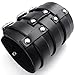 KONOV Wide Genuine Leather Men's Bangle Cuff Bracelet, Punk Rock, Fits 7.5