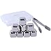 Dapai Stainless Steel Ice Cubes Reusable Chilling Stones 8 PCS with Storage Tray and Tong for Whiskey Wine Beer Coffee Juice Beverage