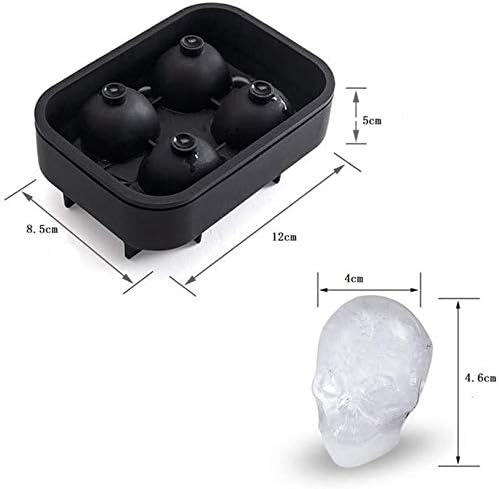ALCIONO 3D Skull Flexible Silicone Ice Cube Mold Tray - Image 3